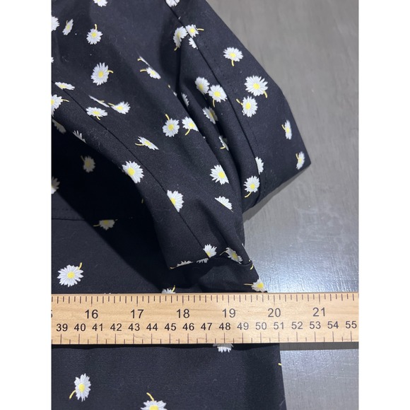 Joules Right As Rain Black Daisy Floral  Raincoat Waterproof Hooded Jacket US 6 - Picture 12 of 13